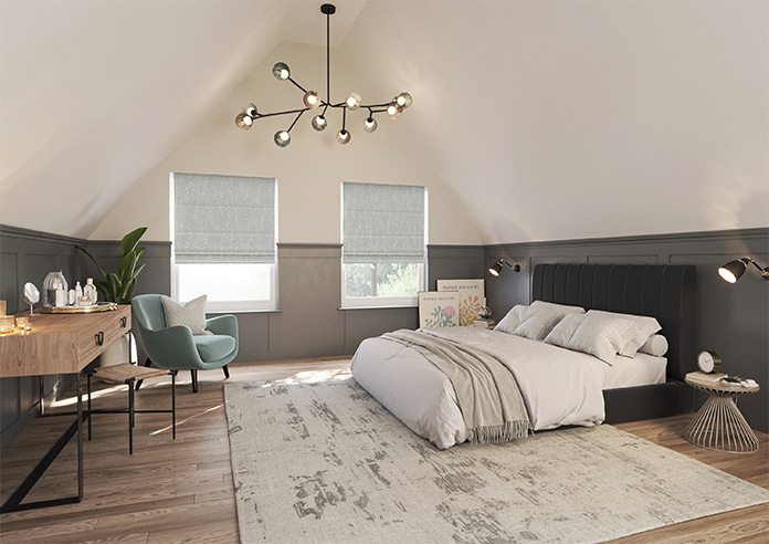 Willow Field, Slate - Roman Blind - Image 6